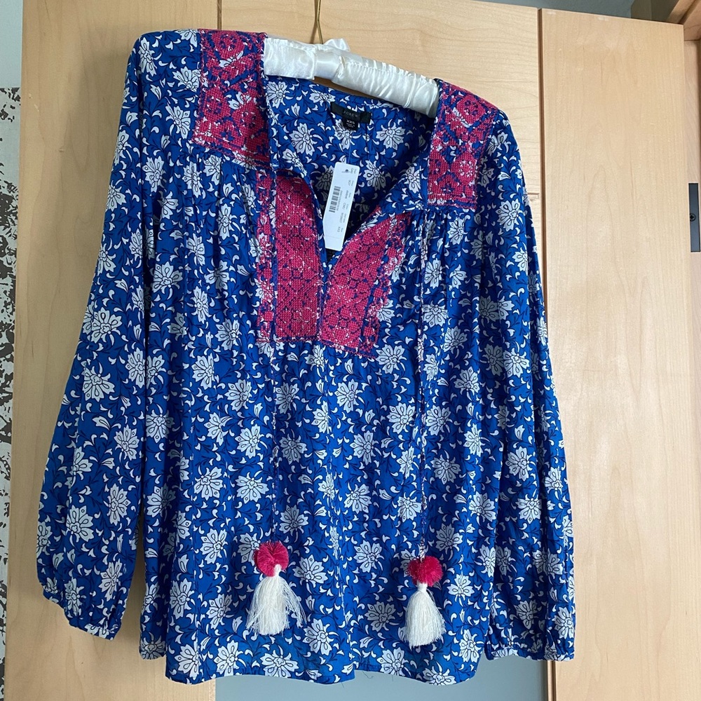 Jcrew boho blouse xxs